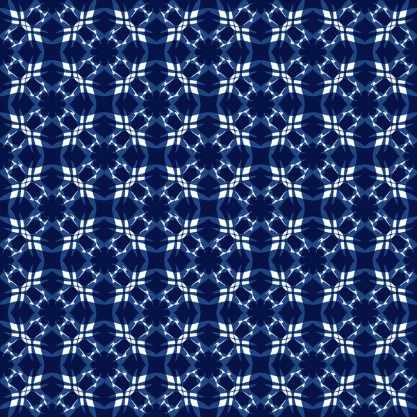 Seamless Abstract Pattern Trendy Blue Color Tiles Can Joined Together — Φωτογραφία Αρχείου