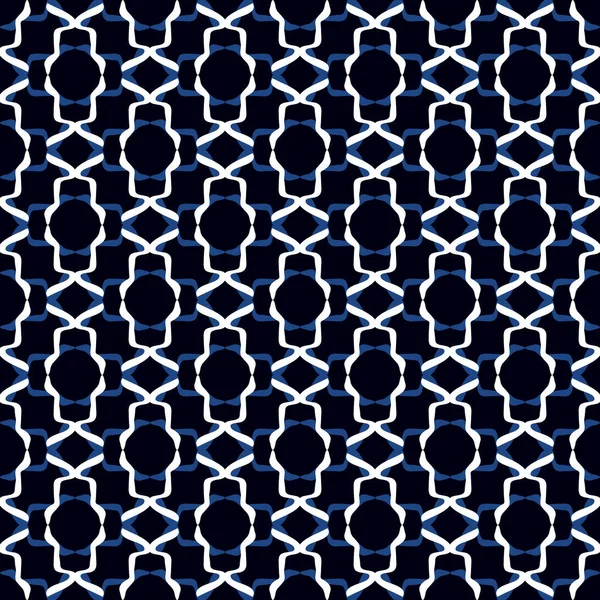 Seamless Abstract Pattern Trendy Blue Color Tiles Can Joined Together — Zdjęcie stockowe