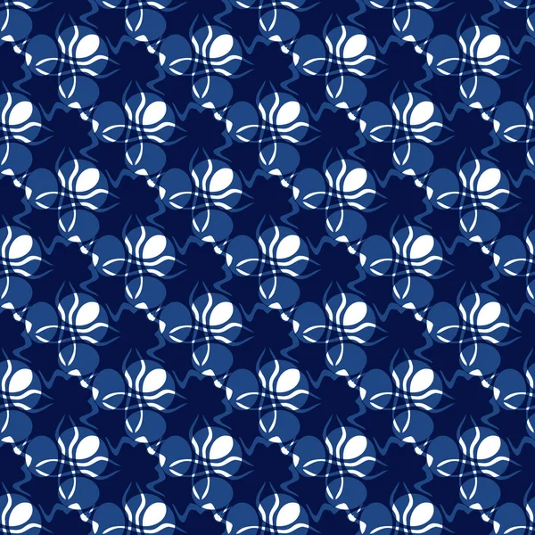 Seamless Abstract Pattern Trendy Blue Color Tiles Can Joined Together — Fotografia de Stock