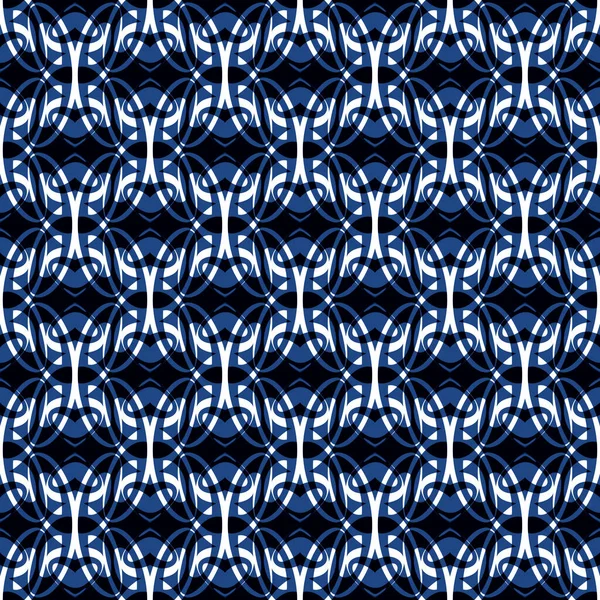 Seamless Abstract Pattern Trendy Blue Color Tiles Can Joined Together — Stok fotoğraf