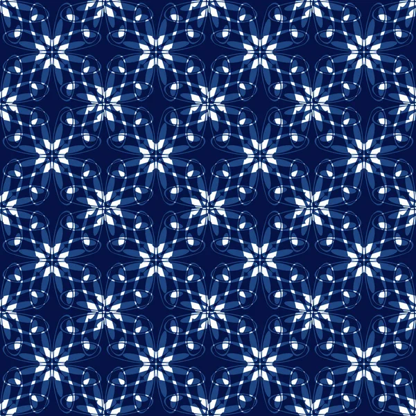 Seamless Abstract Pattern Trendy Blue Color Tiles Can Joined Together — Stok fotoğraf