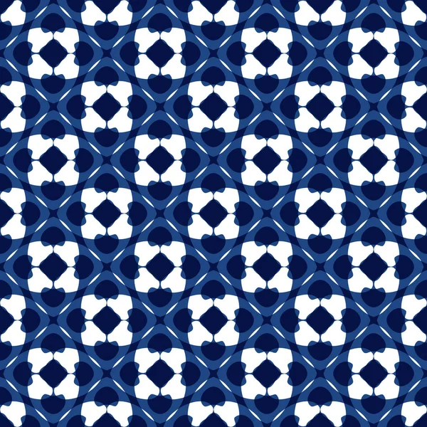 Seamless Abstract Pattern Trendy Blue Color Tiles Can Joined Together — Foto de Stock