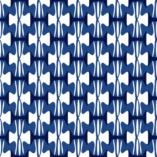 Seamless Abstract Pattern Trendy Blue Color Tiles Can Joined Together — Stock Fotó