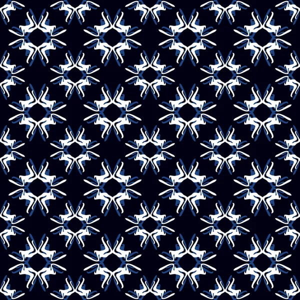 Seamless Abstract Pattern Trendy Blue Color Tiles Can Joined Together — Stock fotografie