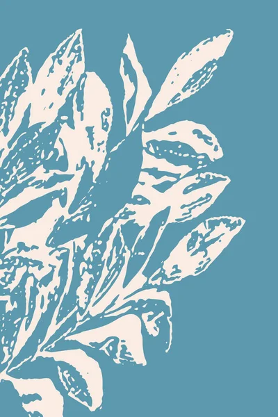 Ботанічне Настінне Мистецтво Лінійний Художній Малюнок Абстрактною Формою Анотація Ботанічного — стокове фото