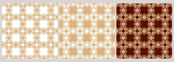 Ensemble Motifs Orientaux Sans Couture Conception Pour Papier Couverture Tissu — Image vectorielle