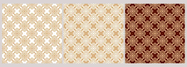 Ensemble Motifs Orientaux Sans Couture Conception Pour Papier Couverture Tissu — Image vectorielle