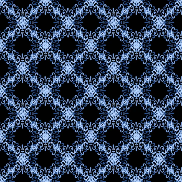 流行の青の色で装飾的なシームレスパターン タイルは互いに組み合わせることができます — ストック写真