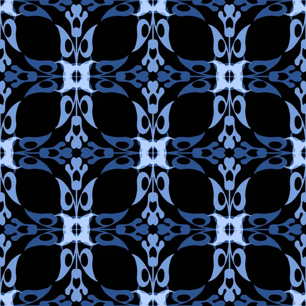 Dekorativní Bezešvý Vzor Módní Modré Barvě Dlaždice Mohou Být Kombinovány — Stock fotografie