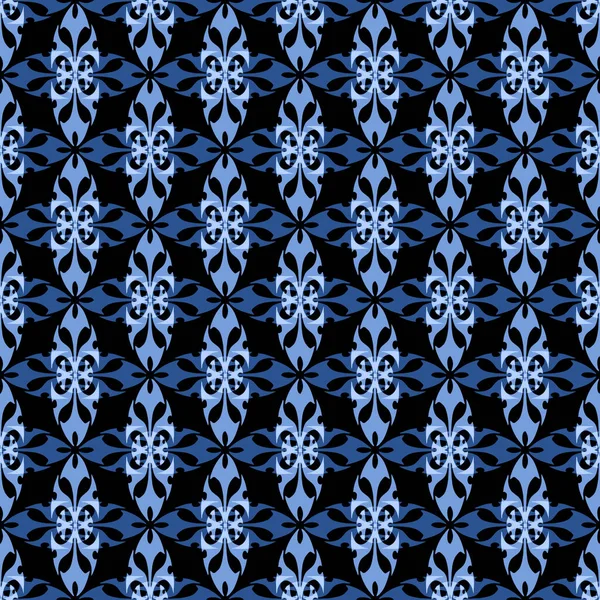 Decorative Seamless Pattern Trendy Blue Color Tiles Can Combined Each — Stock Photo, Image