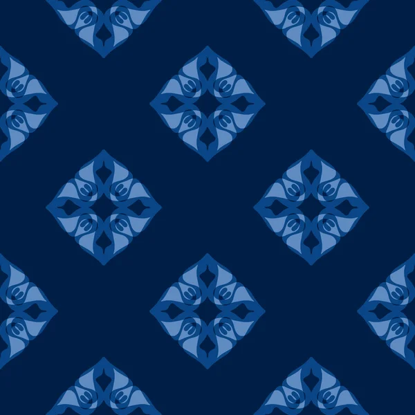 装饰无缝图案在流行的蓝色 瓷砖可以混合在一起 — 图库照片
