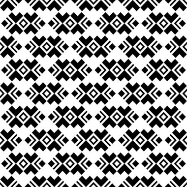 Siyah-beyaz geometriğin kusursuz deseni. Modern stil dokusu.