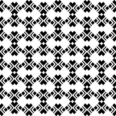 Siyah-beyaz geometriğin kusursuz deseni. Modern stil dokusu.