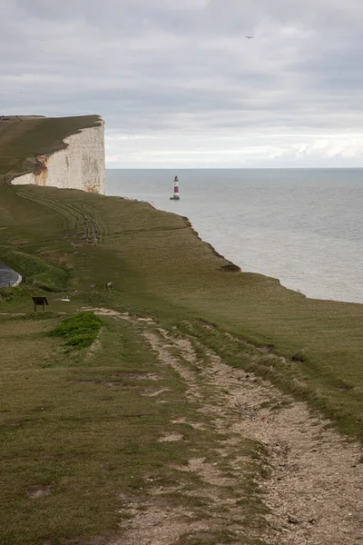 February 2022 Landscape Sea View Seven Sisters White Cliffs South — Stock Photo, Image