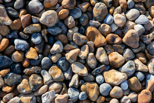 Februari 2022 Färgglada Småsten Eastbourne Beach East Sussex England — Stockfoto