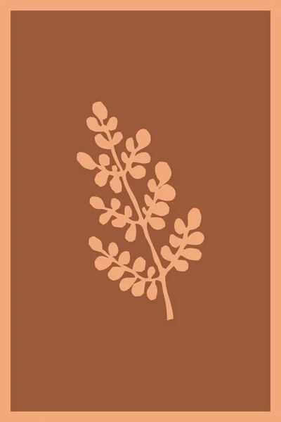 Ботаническое Настенное Искусство Линейный Рисунок Абстрактной Формы Абстрактный Рисунок Настенных — стоковое фото