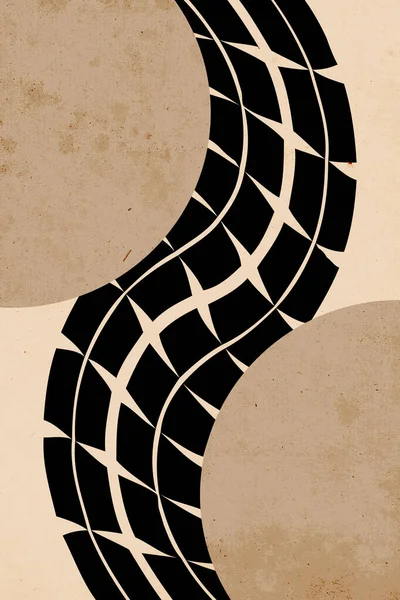 Αφίσα Σύγχρονης Τέχνης Γεωμετρικό Σχέδιο Για Εκτύπωση Εξώφυλλο Ταπετσαρία Μινιμαλιστική — Φωτογραφία Αρχείου