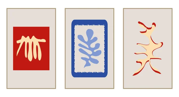 Matisse Abstract Art Set Естетичне Сучасне Мистецтво Boho Decor Мінімалістичне — стоковий вектор