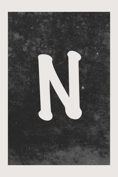 Buchstabe Auf Dunklem Hintergrund Minimalistischer Mid Century Kunstdruck Vintage — Stockfoto