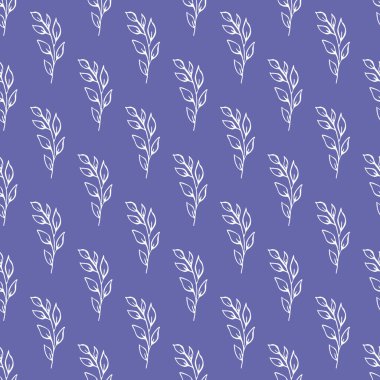 Mor renkte kusursuz bir desen. Çok Peri - Yılın Rengi 2022. Botanik desen 