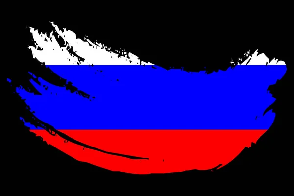 俄罗斯国旗在插图中印刷 — 图库矢量图片