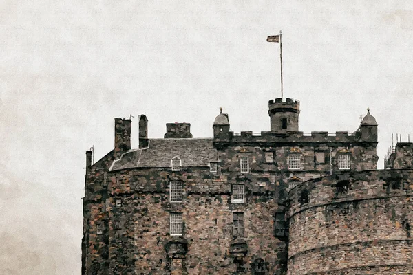 Edinburgh Schottland England Ölgemälde Auf Leinwand Architektur Der Stadt Entwurf — Stockfoto