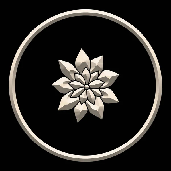 Silbernes Symbol Auf Schwarzem Hintergrund Logo Design Für Die Website — Stockfoto