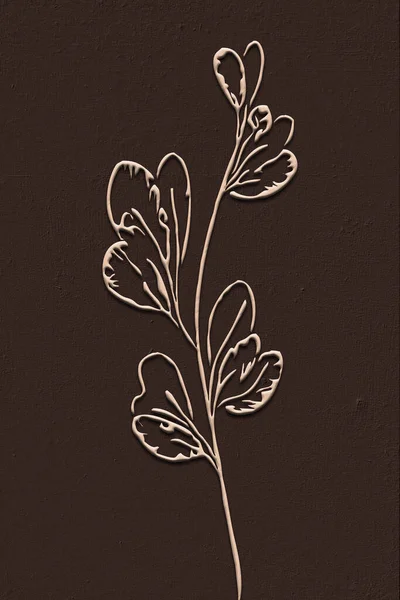 Vertikal Botanisk Illustration Mönster För Omslaget För Tryck Inredning Minimalistisk — Stockfoto