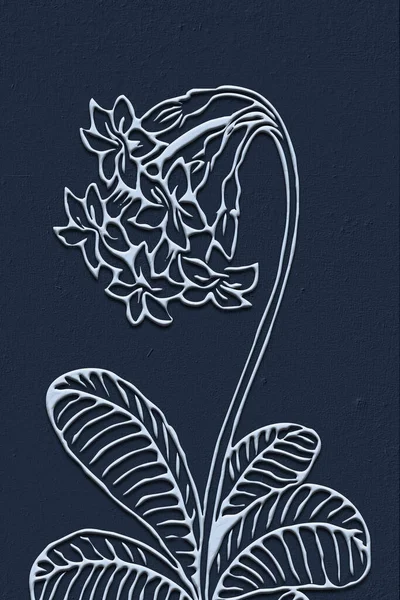 Vertical Botanical Illustration Pattern Cover Printing Interior Design Minimalist Style — Stock Photo, Image
