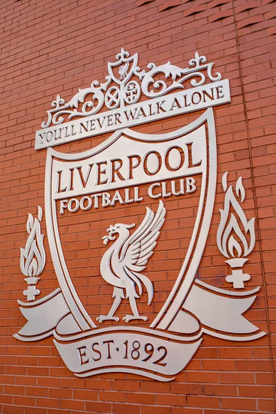 Liverpool England März 2022 Blick Auf Das Anfield Stadium Liverpool — Stockfoto