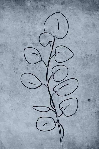 Ilustração Botânica Imprimível Decoração Parede Rústica Moderna Para Quarto Design — Fotografia de Stock