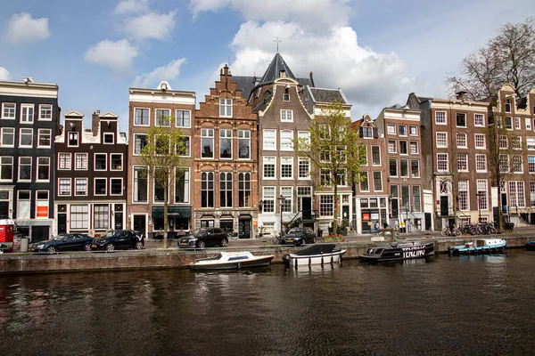 April 2022 Amsterdam Nederland Prachtig Rivierlandschap Architectuur Van Stad — Stockfoto