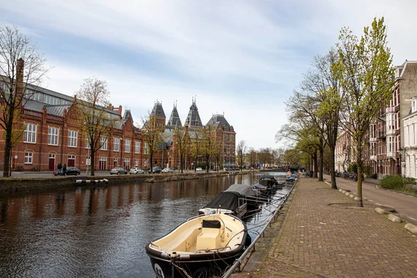 April 2022 Amsterdam Nederland Prachtig Rivierlandschap Architectuur Van Stad — Stockfoto