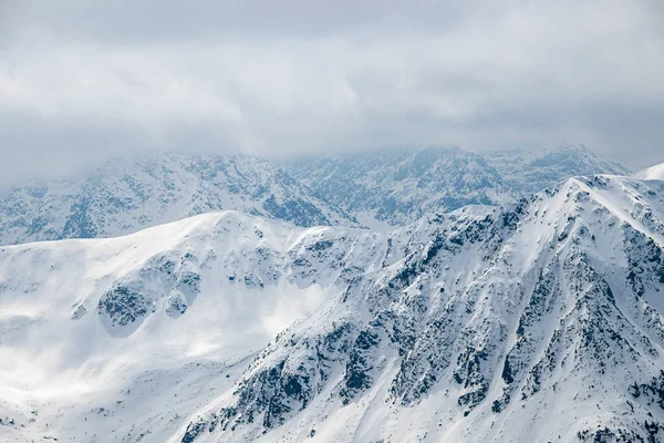 Вид Вкриті Снігом Польські Гори Zakopane Poland Квітня 2022 — стокове фото