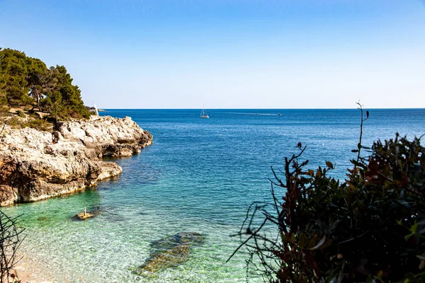 Beautiful Landscape Adriatic Sea Blue Water Sunny April Day Istria —  Fotos de Stock