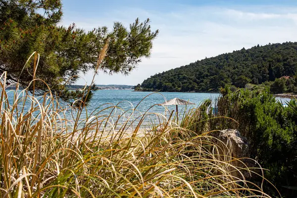 Beau Paysage Sur Mer Adriatique Eau Bleue Par Une Journée — Photo