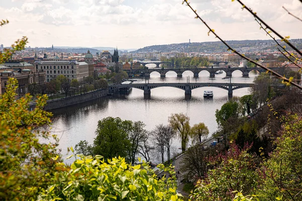 Prague Czech Republic April 2022 Architecture City Panorama City Weltawa — стоковое фото