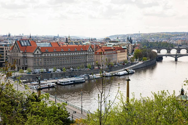 Praga República Checa Abril 2022 Arquitectura Ciudad Panorama Ciudad Sobre —  Fotos de Stock