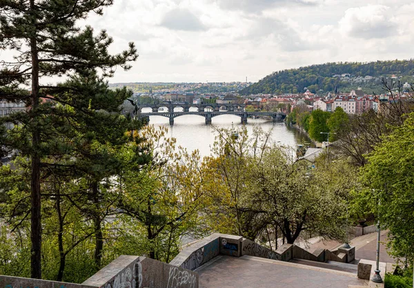 Prague Czech Republic April 2022 Architecture City Panorama City Weltawa — стоковое фото