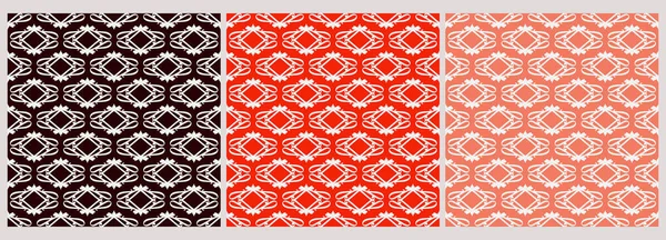 Set Decorative Backgrounds Fabrics Wallpapers Paper Seamless Pattern Tiles Can — Vetor de Stock