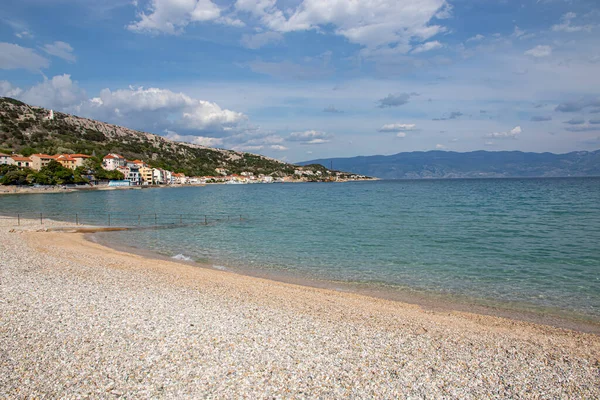 Baska Kroatien Maj 2022 Vackert Adriatiska Havet Landskap Krk — Stockfoto