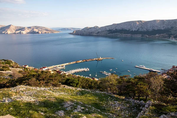 Baska Kroatien Maj 2022 Vackert Adriatiska Havet Landskap Krk — Stockfoto