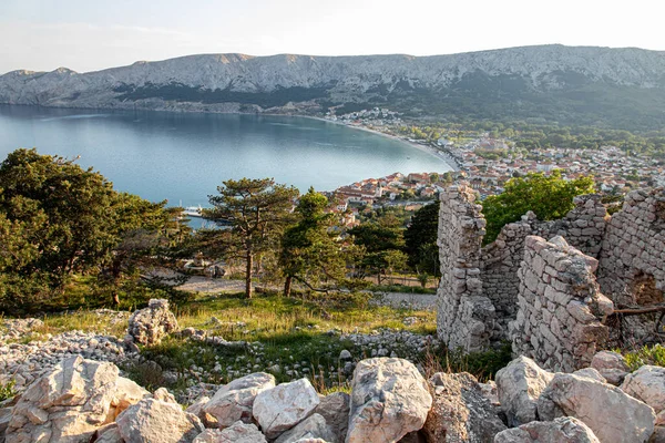 Baska Kroatien Maj 2022 Vackert Adriatiska Havet Landskap Krk — Stockfoto