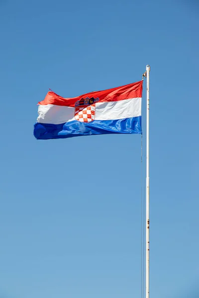 Pula Croatia April 2022 Croatian Flag — ストック写真