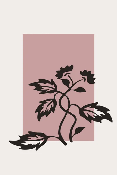 Cartelă Botanică Modă Tipărită Utilizare Pentru Copertă Tapet Artă Perete — Fotografie, imagine de stoc