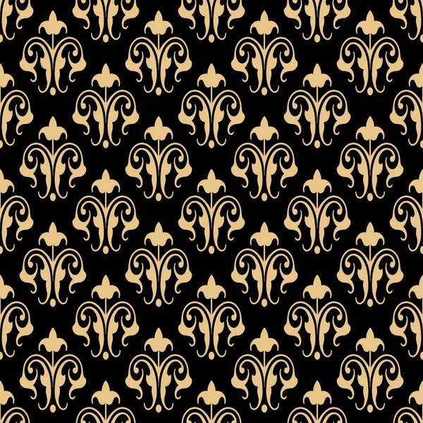 アール デコ様式の東洋的なシームレスなパターン 黒い背景の金の要素 テキスタイル 背景に印刷するためのデザイン タイルは互いに組み合わせることができます — ストック写真