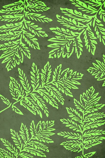 Grün Bedruckbare Botanische Karte Verwendung Für Cover Tapete Wandkunst — Stockfoto
