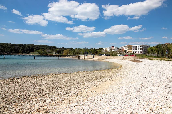Prachtig Landschap Aan Adriatische Zee Zonnige April Dag Istrië Schiereiland — Stockfoto