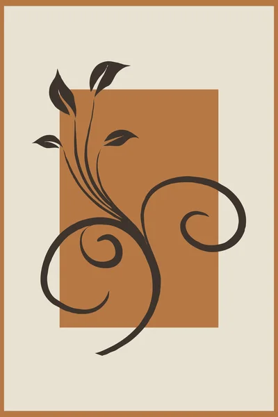 Printable Trendy Botanische Kaart Gebruik Als Dekmantel Behang Muurkunst Oranje — Stockfoto
