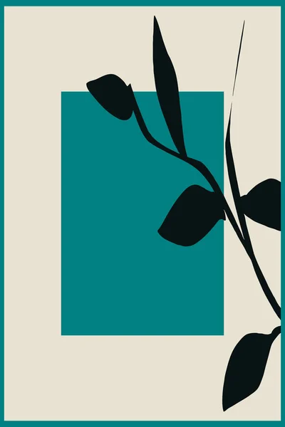Drukowana Modna Karta Botaniczna Użyj Przykrycia Tapety Sztuki Ściennej Kolor — Zdjęcie stockowe